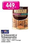 Dulux 5L Timbavarnish Or Timbapreservative