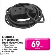 Crabtree 5m Extension Lead Heavy Duty