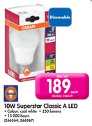 Osram 10W Superstar Classic A LED