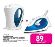 1.7L Cordless Kettle SCK-199 Or Steam Iron SSS-200B Each