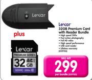 Lexar 32GB Premium Card With Reader Bundle