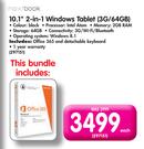 Nextbook 10.1" 2-In-1 Windows Tablet(3G/64GB)