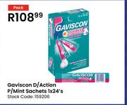 Gaviscon D/Action P/Mint Sachets-24's Per Pack