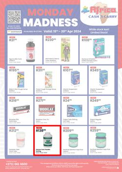 Africa Cash & Carry : Monday Madness (15 April - 20 April 2024), page 1