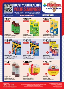 Africa Cash & Carry :  Boost Your Health & Your Savings  (10 February - 15 February 2025 While Stocks Last)