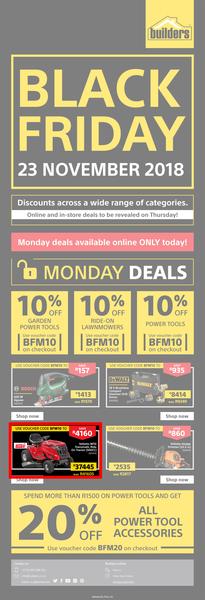 Builders : Monday Deals (Online Only), page 1