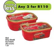 Ola Gino Ginelli Ice Cream(All Variants)-2x1.5Ltr
