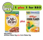 Kellogg's All Bran Flakes-1Kg Plus Corn Flakes-1Kg