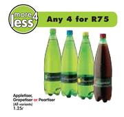 Appletiser Grapetiser Or Peartiser(All Variants)-4x1.25Ltr