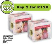 Johnson's Baby Wipes(All Variants)-2x240's