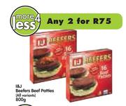 I&J Beefers Beef Patties(All Variants)-2x800g