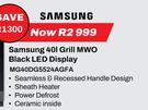 Samsung 40L Grill MWO Black LED Display MG40DG5524AGFA