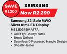 Samsung 32L Solo MWO Silver Trim LED Display MS32DG4504ATFA