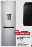 Samsung 321L Nett Frost Free Top Fridge Bottom Freezer RB33J3611S9