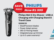 Philips Wet & Dry Shaver USB A Charging With Charging Stand & Travel Case S5898/35