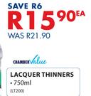 Chamber Value Lacquer Thinners-750ml Ea
