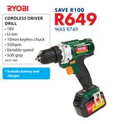 Ryobi Cordless Driver Drill