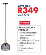 Eurolux Namada Black Pendant