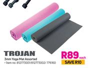 Trojan 3mm Yoga Mat Assorted-Each