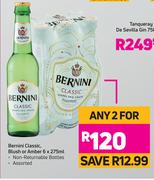 Bernini Classic, Blush Or Amber-For Any 2 x 6 x 275ml