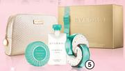 Bvlgari Omnia Paraiba Eau de Toilette 65ml, Scented Soap 75g, Body Lotion & Pouch