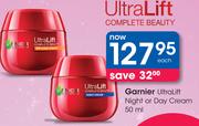 Garnier UltraLift Night Or Day Cream-50ml Each