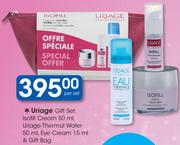 Uriage Gift Set Isofill Cream 50ml,Uriage Thermal Water 50ml, Eye Cream 15ml & Gift Bag-Per Set