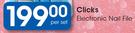 Clicks Electronic Nail File-Per Set