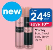 Yardley Bond Street Body Spray 90ml-Each