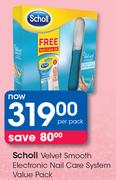 Scholl Velvet Smooth Electronic Nail Care System Value Pack-Per Pack