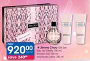 Jimmy Choo Gift Set: Eau De Toilette-100ml/Shower Gel-100ml And Body Lotion-100ml-Per Set