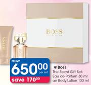 Boss The Scent Gift Set:Eau De Parfum 30ml And Body Lotion 100ml-Per Set