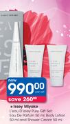 Issey Miyake L'eau D'issey Pure Gift Set:Eau De Parfum 50ml/ Body Lotion-50ml/Shower Cream 50ml