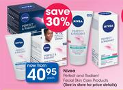 Nivea Perfect And Radiant Facial Skin Care Products-Each