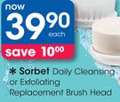 Sorbet Daily Cleansing Or Exfoliating Replacement Brush Head