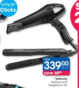Safeway Hairdryer & Straightener Set
