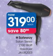 Safeway Salon Series 2100 Watt Hairdryer JA-U82005-Each