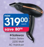 Safeway Salon Series 2200 Watt AC Hairdryer-Each