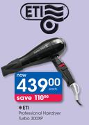 ETI Professional Hairdryer Turbo 300XP-Each
