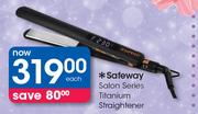Safeway Salon Series Titanium Straightener-Each