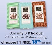 D'licious Chocolate Wafers-100g Per Pack