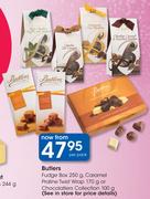 Butlers Fudge Box 250g, Caramel Praline Twist Wrap 170g Or Chocolates Collection 100g-Per Pack