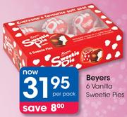 Beyers 6 Vanilla Sweetie Pies-Per Pack