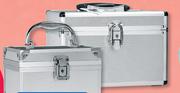 Clicks Silver Aluminium Solid Cosmetics Case Medium-Each