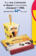 Amarula Or Beyers Chocolates-3's Per Pack