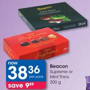Beacon Supreme Or Mint Thins-200g Per Pack