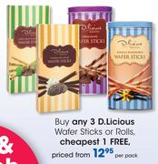 D.licious Wafer Sticks Or Rolls-3's 