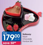 Safeway Heart Chocolate Fondue Set