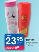 Revlon Body Lotion-250ml Each