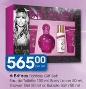 Britney Fantasy Gift Set Eau De Toilette 100ml/Body Lotion 50ml/Shower Gel 50ml/Bubble Bath 50ml